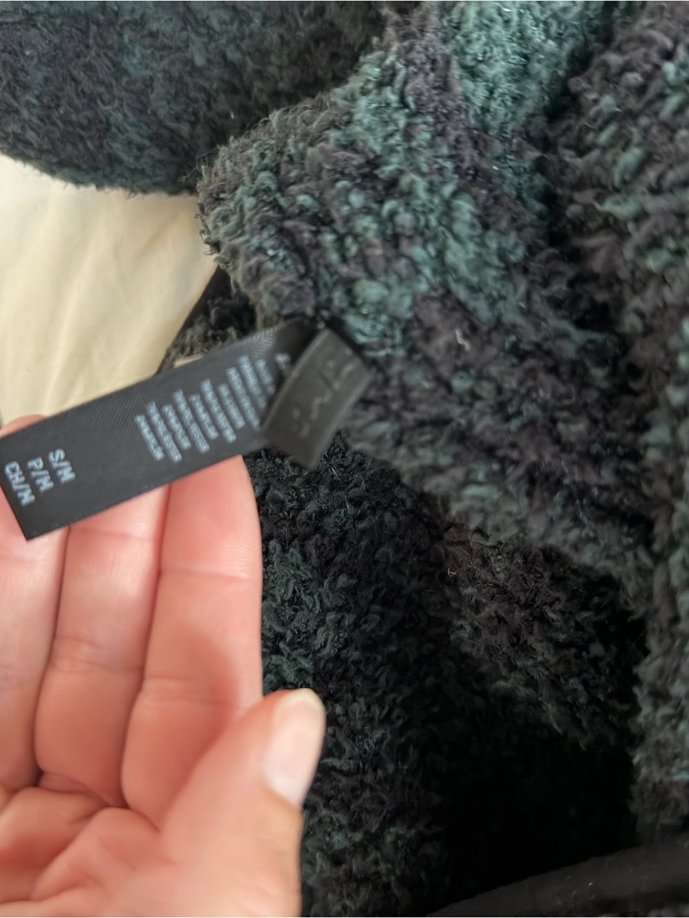 SKIMS plaid Sherpa Quarter-Zip Pullover - Picture 3 of 4